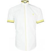 Chemise Andrew Mc Allister chemisette col mao luxley blanc