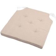 Galettes de chaise Stof Coussin de chaise réversible lin et beige en c...