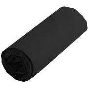 Draps housse Stof Drap housse uni 160 x 200 cm - Noir