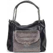 Sac a main Girls Power Sac cabas FIBY - Noir / fourrure synthétique