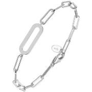 Bracelets Orusbijoux Bracelet Chaine Argent Rhodié Ovale Eva