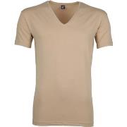 T-shirt Alan Red T-Shirt Col-V Stretch Lot de 2 Beige