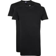 T-shirt Alan Red Vermont T-shirt Col-V Extra Long Noir Lot de 2