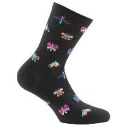 Chaussettes Kindy Mi-chaussettes en coton all over papillons MADE IN F...