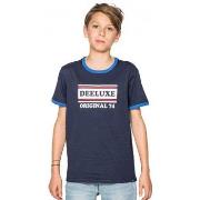 T-shirt enfant Deeluxe Tee-shirt Junior RECORD bleu - 10 ANS