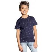 T-shirt enfant Deeluxe Tee shirt junior bleu marine MEXICO S20113B - 1...