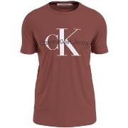 T-shirt Calvin Klein Jeans T Shirt Homme Ref 56968 XLN Terracotta
