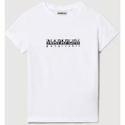 T-shirt enfant Napapijri K S-BOX SS - NP0A4FP5-002 BRIGHT WHITE