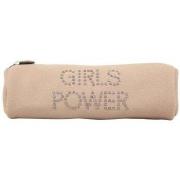 Cartable Girls Power Trousse Star clouté et effet pailleté Rose