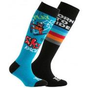 Chaussettes enfant Thyo Lot de 2 paires de mi-bas ski acrylique et lai...