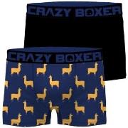 Boxers Crazy Boxer CRAZYBOXER 2 Boxers Homme Bio LAMA BCBX2 ANIM