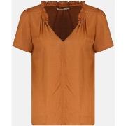 Chemise Deeluxe - Blouse manches courtes - cognac