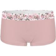 Shorties &amp; boxers Freegun Boxer Femme Coton bio FLEUR Rose pâle