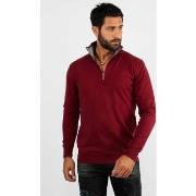 Pull Hollyghost Pull à col zip bordeaux