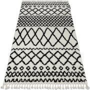 Tapis Rugsx Tapis BERBER SAFI N9040 blanc et noir 140x190 cm