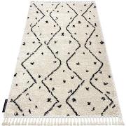 Tapis Rugsx Tapis BERBER TETUAN B751 zigzag crème Franges 140x190 cm