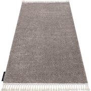 Tapis Rugsx Tapis BERBER 9000 marron Franges berbère marocain 80x150 c...