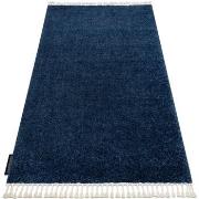 Tapis Rugsx Tapis BERBER 9000 bleu foncé Franges berbère 80x150 cm