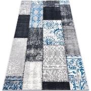 Tapis Rugsx Tapis Vintage 22218053 gris / bleu patchwork 133x190 cm