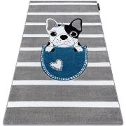 Tapis Rugsx Tapis PETIT BULLDOG CHIEN gris 160x220 cm