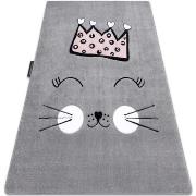 Tapis Rugsx Tapis PETIT CAT CHAT COURONNE gris 180x270 cm