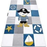 Tapis Rugsx Tapis PETIT CORSAIR PIRATE NAVIRE ANCRE bleu 180x270 cm