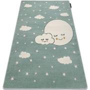 Tapis Rugsx Tapis PETIT MOON étoiles, des nuages vert 180x270 cm