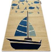 Tapis Rugsx Tapis PETIT SAIL bateau, voilier or 80x150 cm