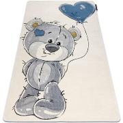 Tapis Rugsx Tapis PETIT TEDDY ours en peluche crème 160x220 cm