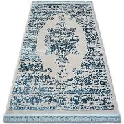 Tapis Rugsx Tapis ACRYLIQUE MANYAS 192AA Gris/Bleu franges 160x230 cm