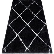 Tapis Rugsx Tapis FLUFFY 2373 shaggy treillis - anthracite 120x170 cm