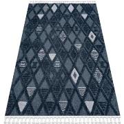 Tapis Rugsx Tapis SEVILLA Y499B treillis, diamants bleu Frange 120x170...