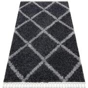 Tapis Rugsx Tapis UNION 3482 Treillis gris Franges berbère 120x170 cm