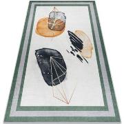 Tapis Rugsx Tapis lavable ANDRE 1088 Abstraction cadre antidé 160x220 ...