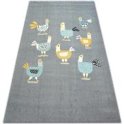 Tapis Rugsx Tapis PASTEL 18413/072 - Poules Poulettes Coqs 120x170 cm