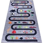 Tapis Rugsx Tapis lavable BAMBINO 2092 Ruelles, voitures pour 140x190 ...