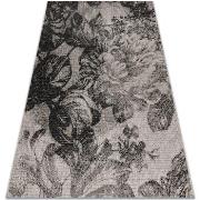 Tapis Rugsx TAPIS EN CORDE SIZAL FLOORLUX 20491 FLEURS 60x110 cm