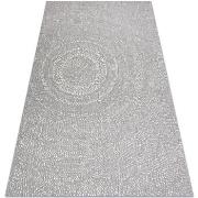 Tapis Rugsx Tapis SIZAL FLAT 48832637 Cercles, points gris 80x150 cm