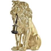 Lampes à poser Item International Lampe à poser lion doré 35.5 cm