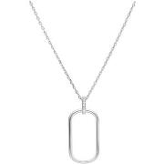 Collier Orusbijoux Collier Simple Anneau Argent Rhodié Olga Sertie De