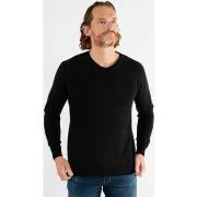 Pull Hollyghost Pull col V noir en touch cashemere unicolore