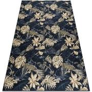 Tapis Rugsx Tapis lavable ANDRE 1311 Feuilles de monstère 80x150 cm