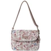 Sac Bandouliere Fuchsia Sac à rabat toile beige motif fleur Hawaï