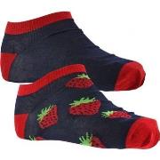 Chaussettes Crazysocks Socquettes Femme Bio FRAISE