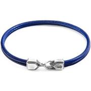 Bracelets Anchor &amp; Crew Bracelet Cromer Argent Et Cuir Rond