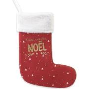 Décorations de noël Sud Trading Chaussette de Noël à suspendre - Il ét...