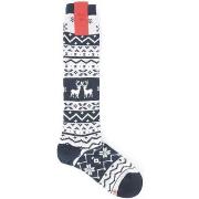 Chaussettes Red Sox Bas de Nol Texture Lurex Bleu