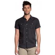 Chemise Deeluxe Chemisette homme en lin Grise - BOBBY S20434