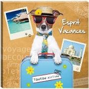 Tableaux, toiles Sud Trading Cadre en toile Chien Esprit Vacances