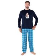Pyjamas / Chemises de nuit Achile Pyjama long en pur coton jersey et b...